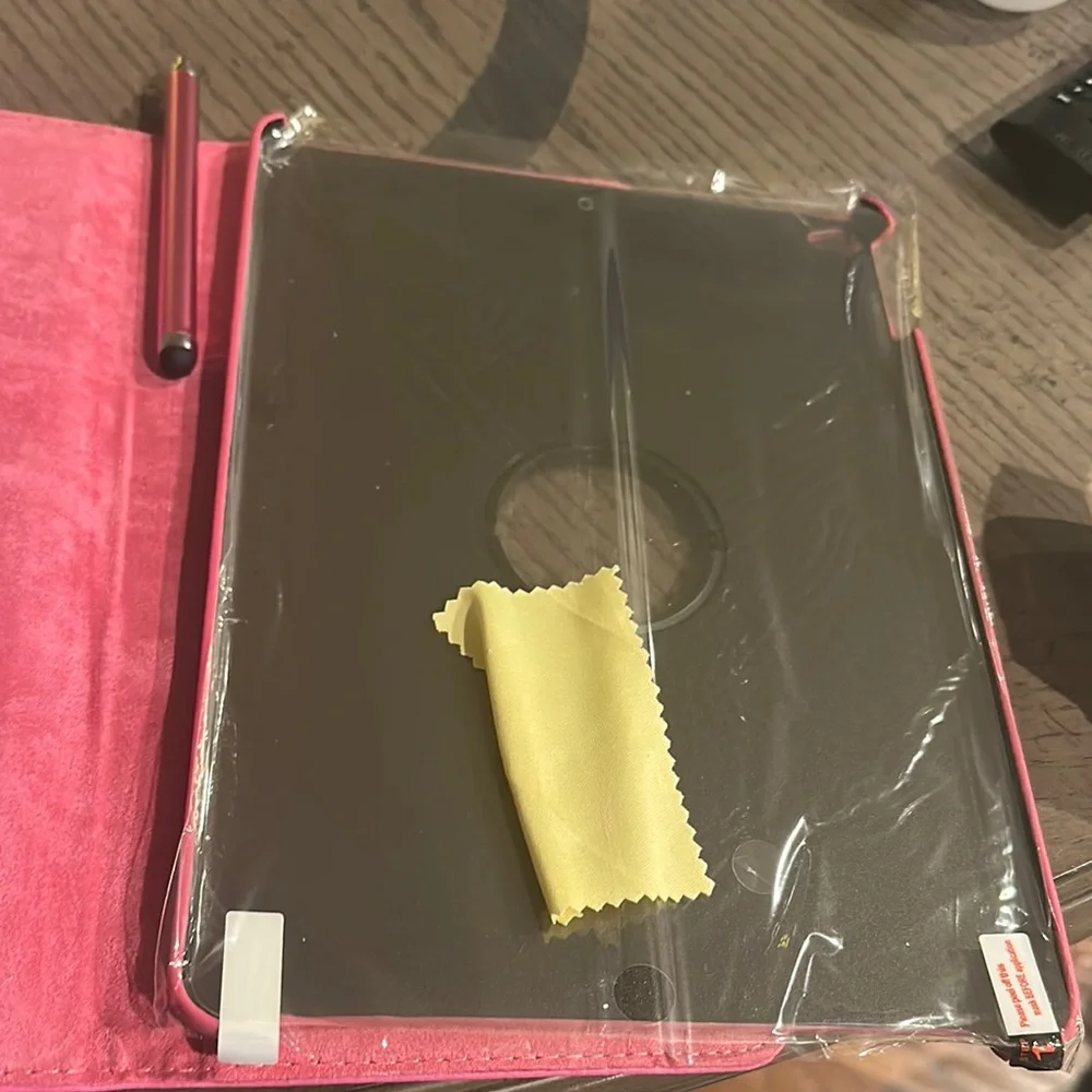 Sleek Pink Tablet Cover with Elastic Band